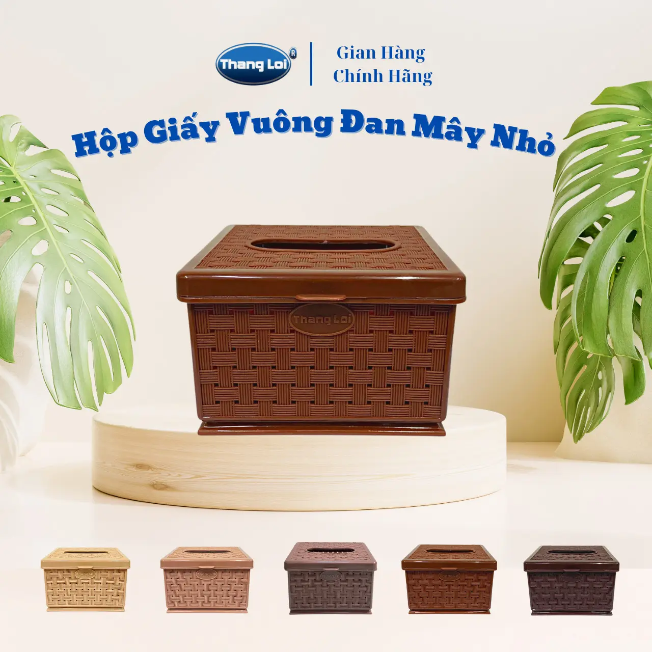 Hộp Đựng Khăn Giấy Vuông Size Nhỏ Dành cho Nhà hàng Quán Ăn Nhựa Thắng Lợi