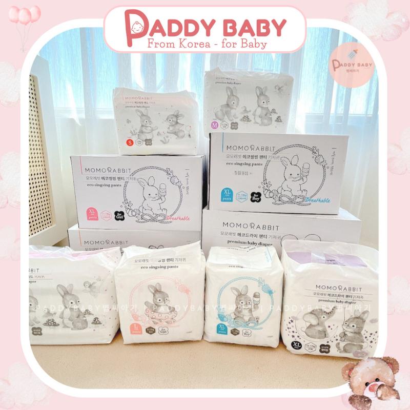   1 bịch  Tã bỉm dán quần MOMO RABBIT Hàn Quốc đủ size 