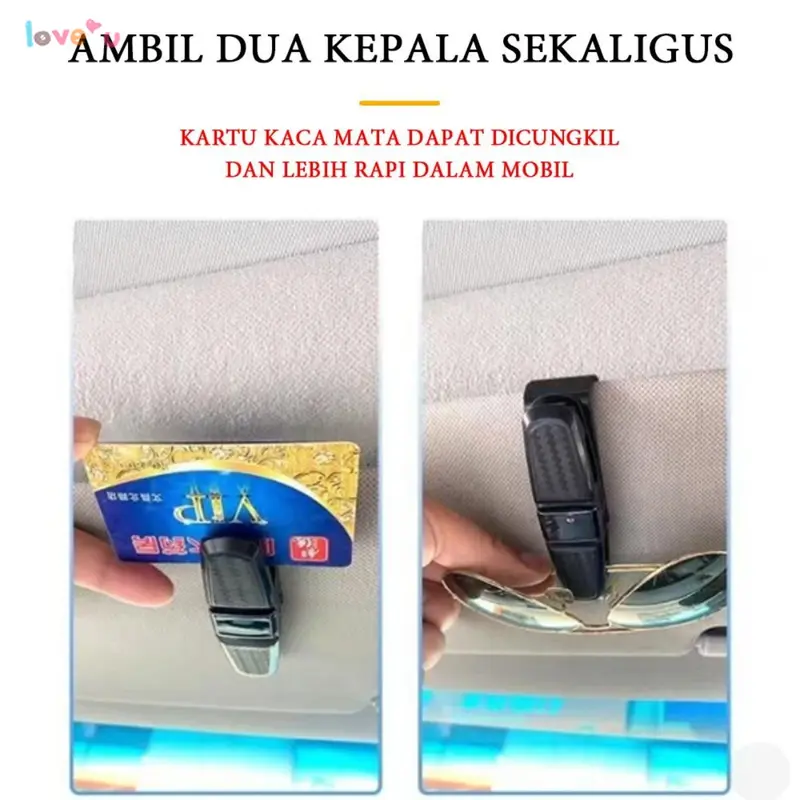 Klip Kacamata Mobil - Klip Kacamata Canggih, Perlengkapan Interior Mobil, Pelindung Matahari Mobil [Merek]. Melindungi kacamata dan memberikan kenyamanan saat mengemudi. 6
