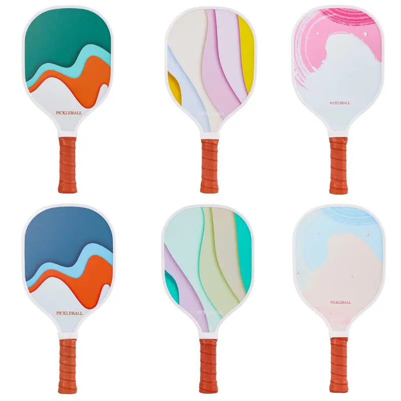 USAPA Funny Design Outdoor Wood Paddle for Adults Beginners Premium 9-Ply Basswood Rackets Wooden Paddles Cushion Grip