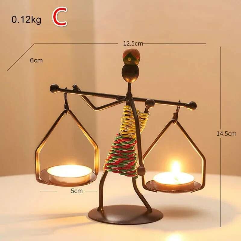 Product Introduction of Vintage Metal  Handmade Iron Candle Creative Crafts Miniature Wrought Holder Home Living 17