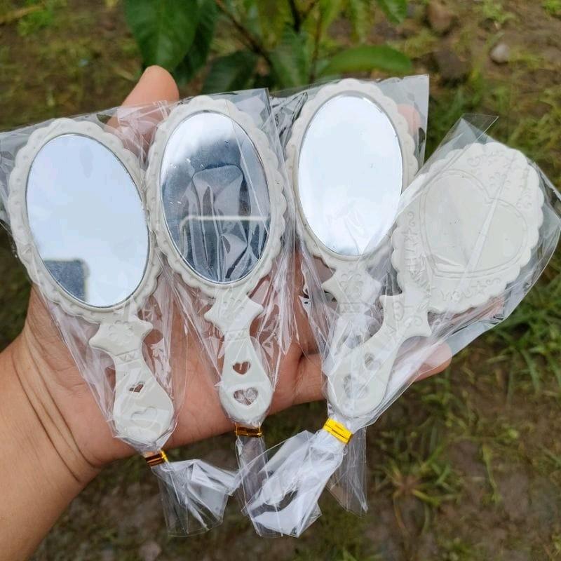 ( isi 50pcs ) kaca oval putih kemasan plastik - Shop | Tokopedia