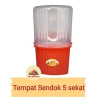 Gambar tempat sendok 5 sekat dengan tutup - praktis dan estetis untuk dapur Penyimpanan dari Cezendra Kota Surabaya 4 Tokopedia