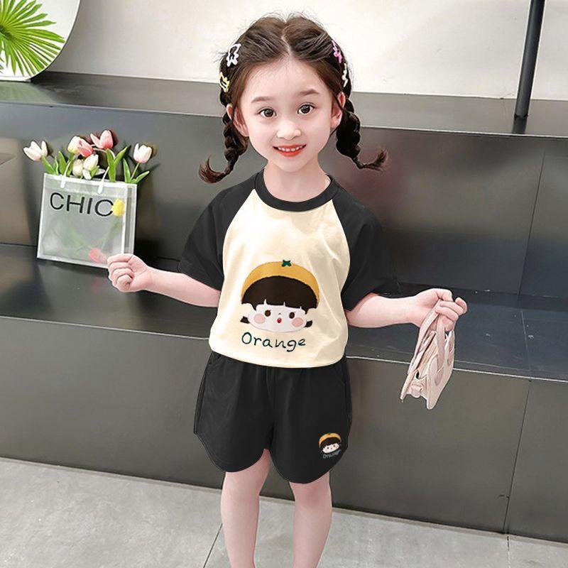 Áo Thun ngắn Tay Cho Bé Gái, Bộ Cotton, Áo In Hình Sành Điệu, Cho Trẻ Em, Bé Gái, Trang Phục Mùa Hè, Hợp Xu hướng, Hàng Mới Về Năm 2025, Bán Chạy Cửa Hàng 1