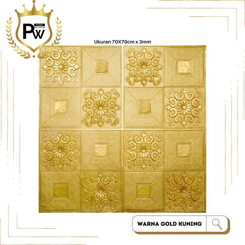 PAKET 10 LEMBAR [SERI C - 3MM] Wallfoam Dinding Dekorasi Ruangan 3D / Wallpaper Foam Motif Batik Untuk Plavon 3