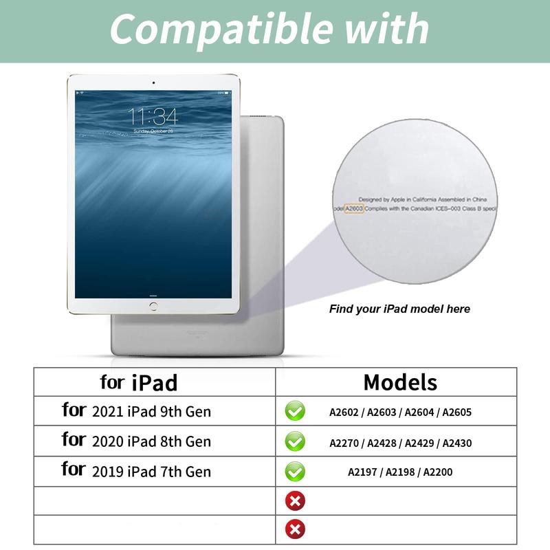 Product Introduction of All-inclusive Slim & Lightweight Tablet Case, 1 Count Foldable Tablet Protective Cover, Shockproof Tablet Cases Compatible With iPad 11