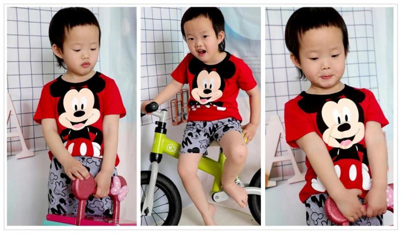 Product Introduction of Summer Children pajamas set Short Sleeve T shirt shorts car boy pyjamas kids Lightning McQueen pajamas cartoon baby sleepwear 2