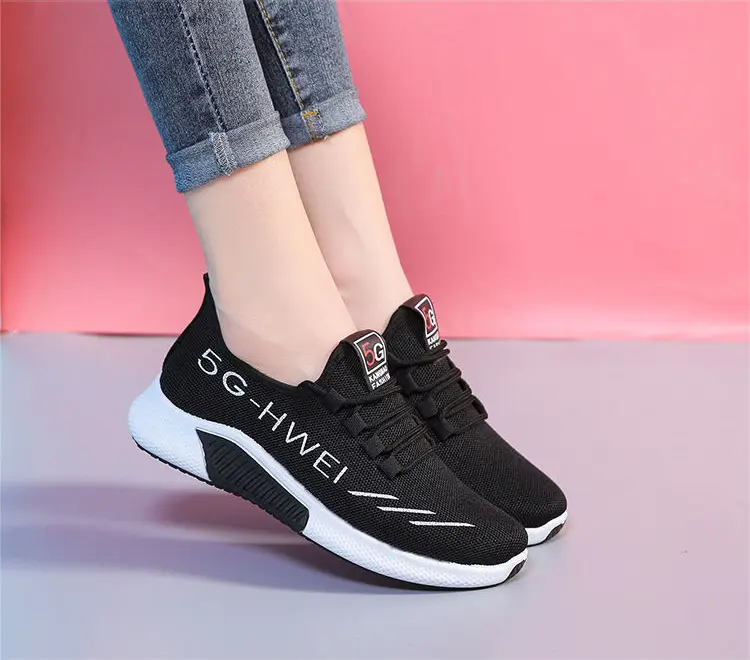 Giày Thể Thao Nữ, Giày Vải Buộc Dây Nữ Kiểu Dáng Thời Trang, Đế Cao Su Đi Siêu Êm GN29 Sneaker Shoes 1