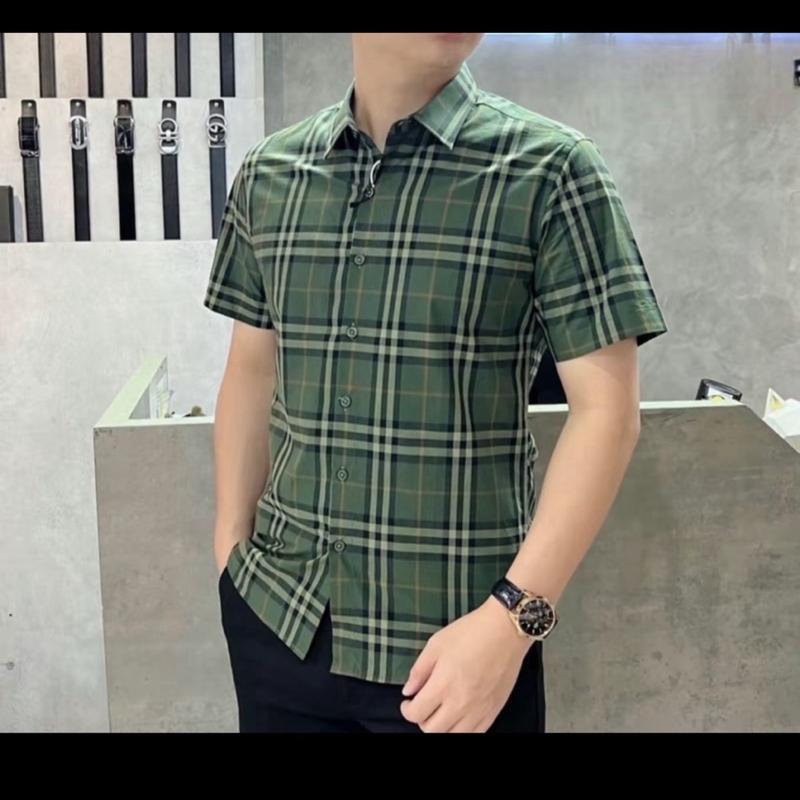 Áo Sơ Mi CaRô tay Ngăn,Vãi lụa ,mềm mịn.co giản nhẹ fom body Nam Menswear Shirt Có Cổ 5