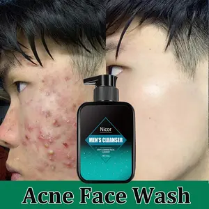 Face wash cowok/Pembersih Wajah Pria anti jerawat/pori-pori dan komedo/ sabun penghilang tungau wajah/ pembersih wajah mengontrol minyak dan mengecilkan pori-pori Membersihkan Pelembab