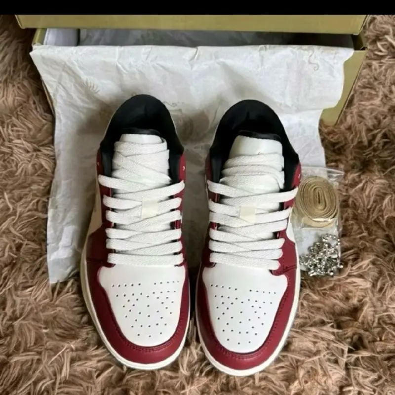 Giày Thể Thao Sneaker J1 Rồng Đỏ Cao Cấp, Full Box + Tặng Hộp Bảo Vệ Giày + Freship + Tặng Tất, Jd Đỏ Rồng