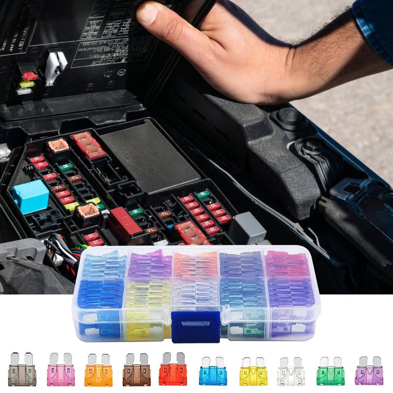 Product Introduction of COD FREE Shipping 100Pcs Blade Type Fuse Set 15A 20A 25A 30A 35A 10 Types Auto Fuse Kit with Box Blade Type Fuse Assorted Kit 15
