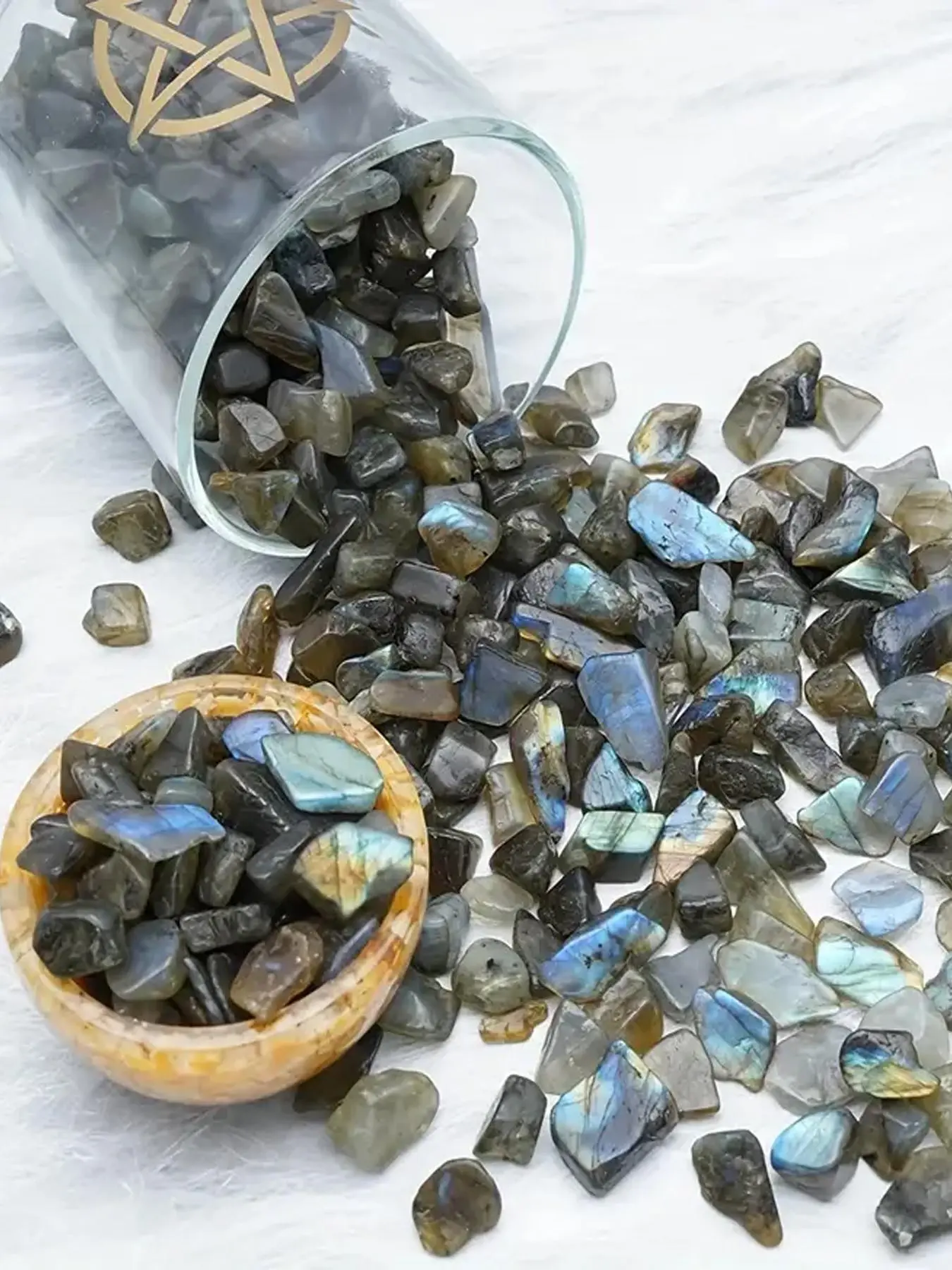Natural Crystal, Polished Stone, Fish Tank Filler Landscape Decoration, Garden Decorative Stone