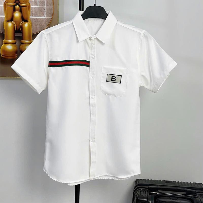 Áo Sơ Mi Nam  ngắn tay  Cấp mẫu hót 2024, áo sơ mi nữ , áo cặp đôi Chất Liệu cotton lạnh Chống Nhăn hot trend  ,MÃ H142 Menswear Có Cổ