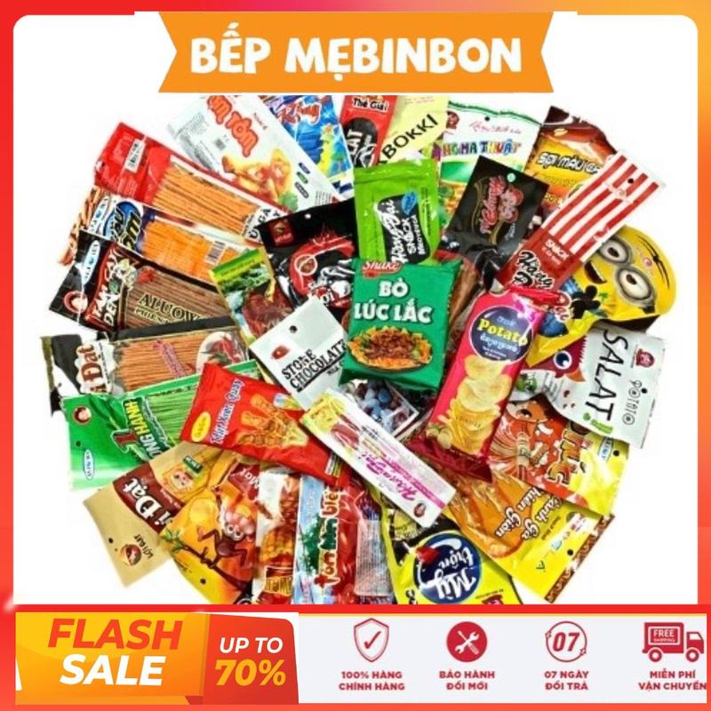 Set 30 gói snack ăn vặt cổng trưởng - ăn vặt tuổi thơ 0