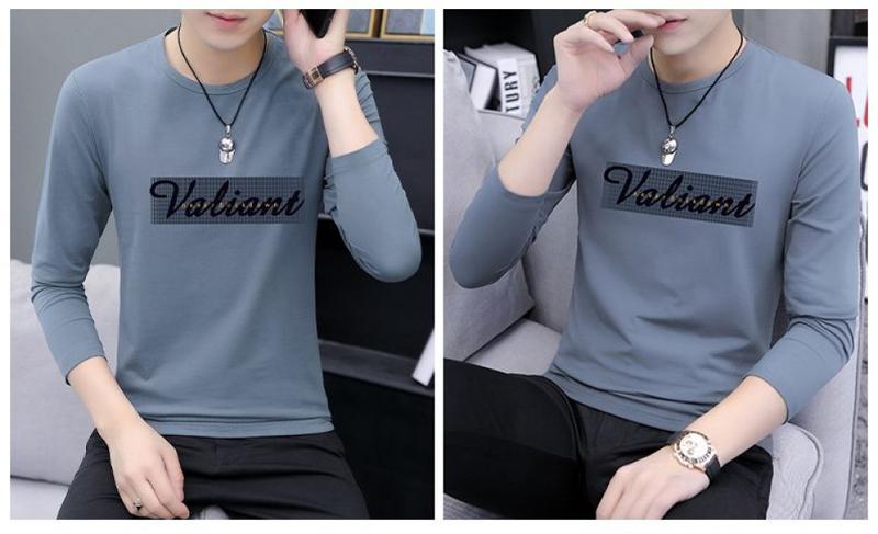 Product Introduction of Áo Thun Cotton, Dành Cho Nam Giới, Dài Tay Áo, Cổ Tròn, Mùa Xuân Và Mùa Thu Mới, Áo Sơ Mi Lớp Nền Quần Áo, Quần Áo Hợp Xu hướng Áo Sơ Mi Nhỏ Thích Hợp Cho Mùa Thu, Có Thể Mặc Bên Trong Và Bên Ngoài 7