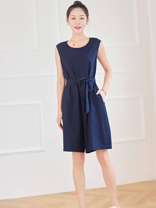 Product Introduction of Eyouth 1748 Women Sleeveless jumpsuits romper suspenders loose fit Pockets belted cotton linen Jumpsuit Womenswear Overalls 29