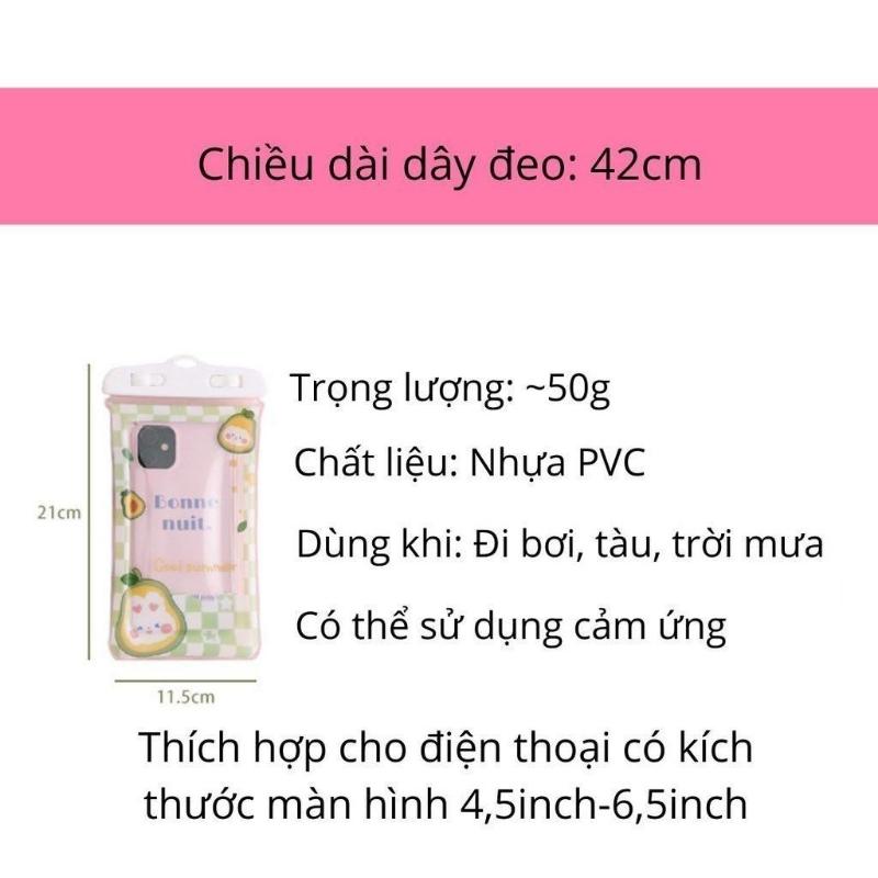 Túi bọc điện thoại chống nước viền phao nổi trên nước dùng khi đi mưa đi bơi đi du lịch nhiều hình thù 1
