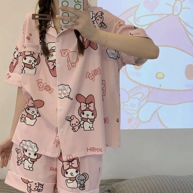 Bộ Pijama, Đồ Bộ Mặc Nhà cho Nữ Dáng Cộc Shin color Cute women 8