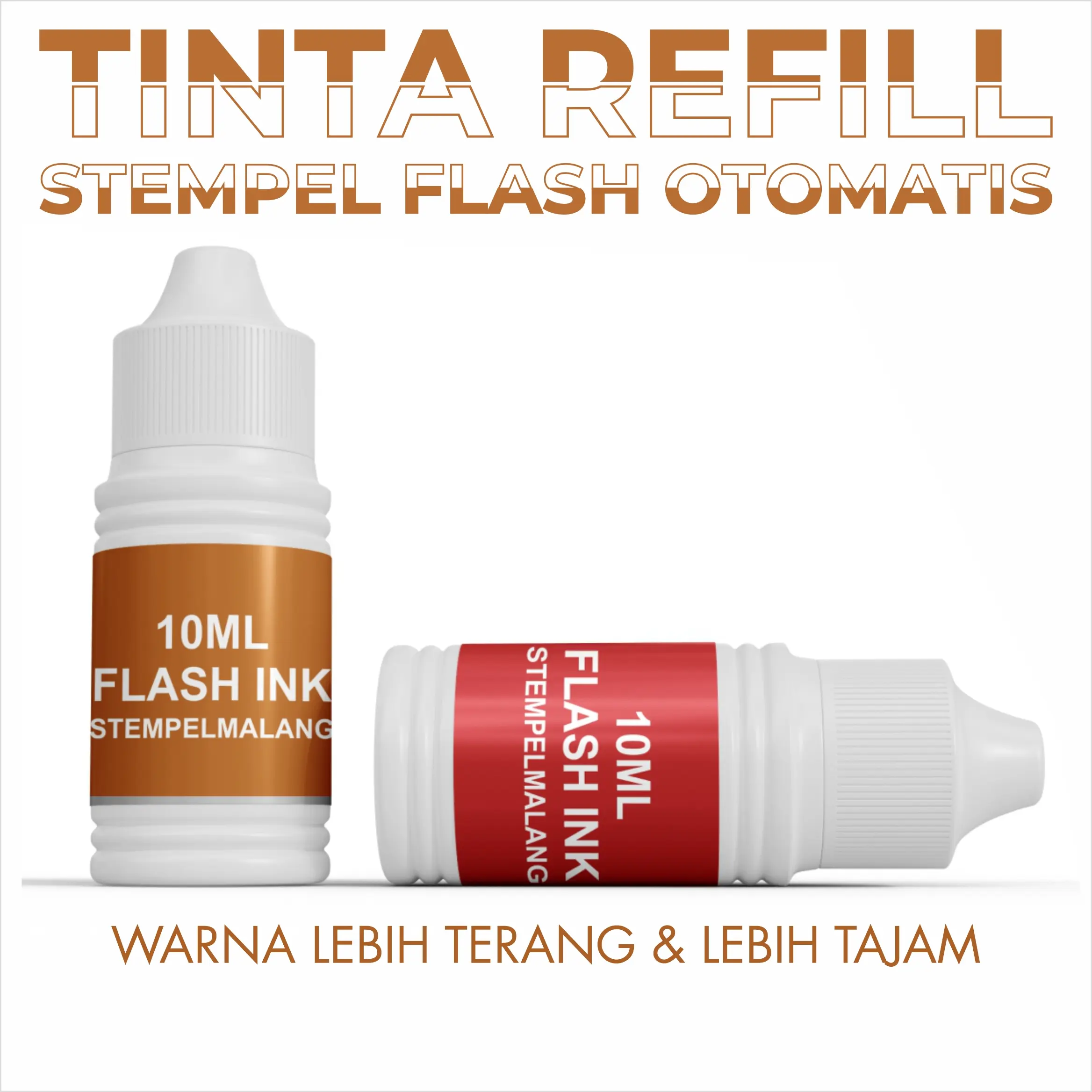 TINTA REFILL ISI ULANG STEMPEL FLASH/OTOMATIS | GANTUNGAN KUNCI 10ML Toner