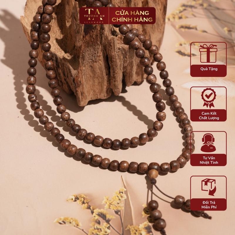 ￼Vòng Tay Trầm Hương Chuỗi Tràng Hạt 108 Hạt quấn tay, niệm phật Trường An Trầm Hương Phụ Kiện vòng tram 0