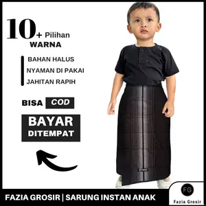 FAZIA STORE - Sarung Instan Anak Rainan Ori / Sarung Anak Laki Laki - Nyaman Dipakai Seharian, Jahitan Rapi & Kuat, Usia 1–10 Tahun
