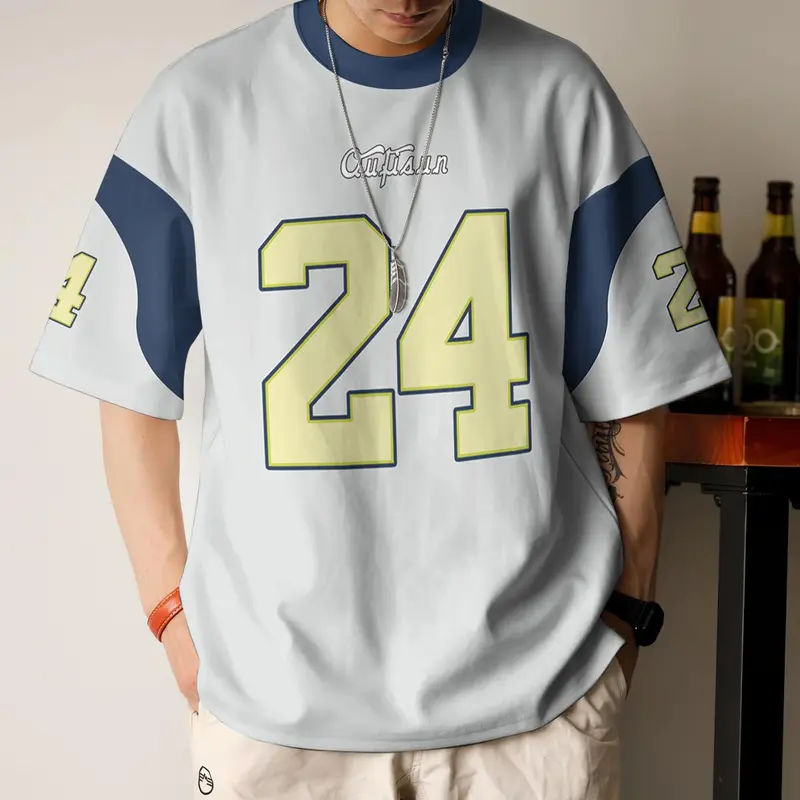 2025 men's street plus size T-shirt, casual digital 3D printed jersey T-shirt, large size short sleeved, medium width, street trend, lightweight and breathable men's sportswear can be worn up to 110KG. Áo Menswear Cổ Tròn 6
