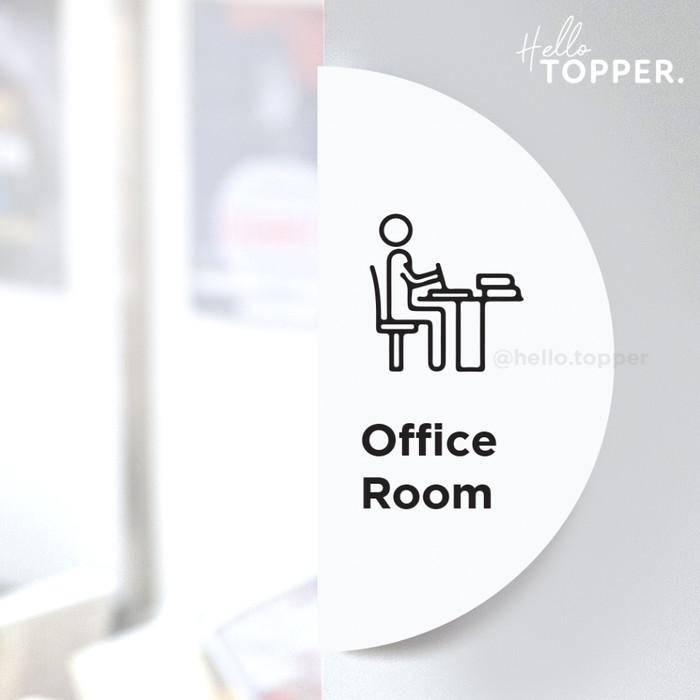 Promo Sign Board Akrilik Half Round Papan Tanda Acrylic Signage Office ...