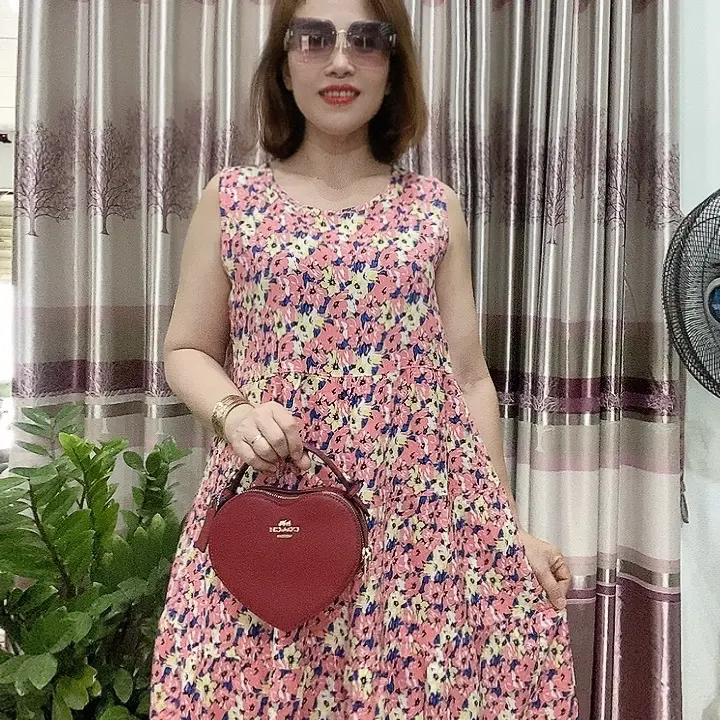 Váy Tầng Babydoll Sát Nách .Có Túi (xoè )50-70 vừa ToLe . Váy Nữ . Women 5