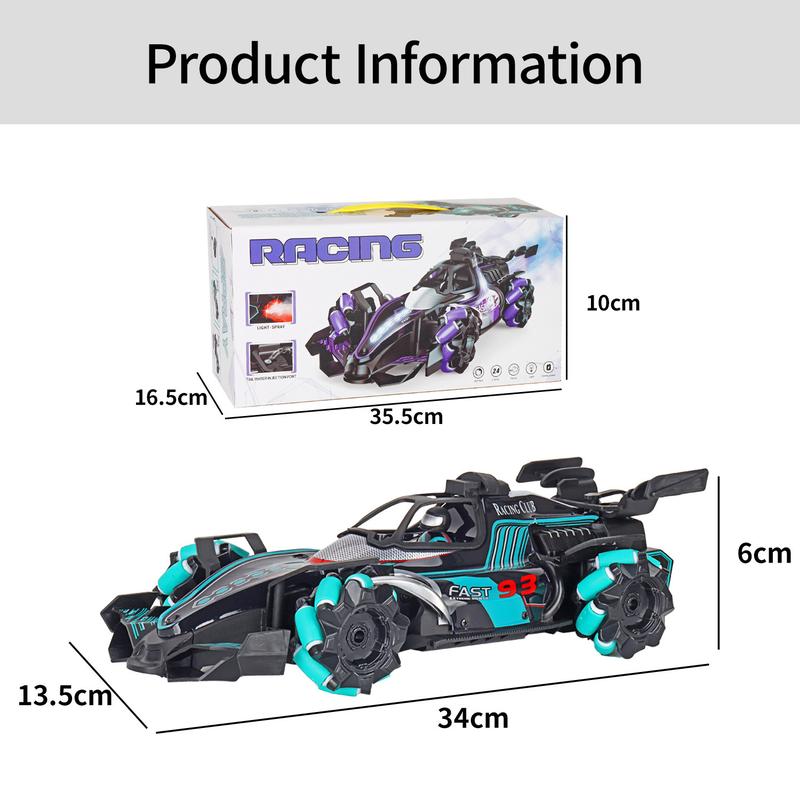 Product Introduction of Car Toy Remote Control Car Toy Four-Wheel Drive Light Spray Racing Gesture Induction F1 Equation Stunt Drift Car Children's 19