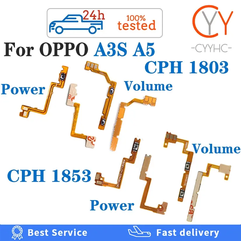 Volume Button Power Switch On Off Button Flex Cable For OPPO A3S A5 / CPH1803 CPH1853 Cable Replacement Parts