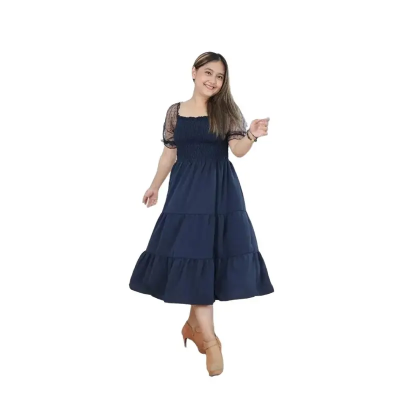 Dress Gwyneth Sabrina Korean Style Big Size Baju Wanita Casual - Shop |  Tokopedia