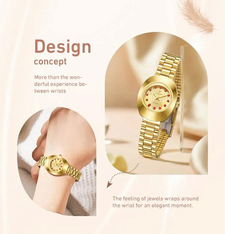 Product Introduction of Jam Tangan Kuarza Keluli Tahan Karat Emas, Bentuk Bujur, SKMEI / LIEBI, Untuk Wanita dan Lelaki, Gaya Kasual, Kalis Air, Jam Tangan, L1021, dengan jenama 19