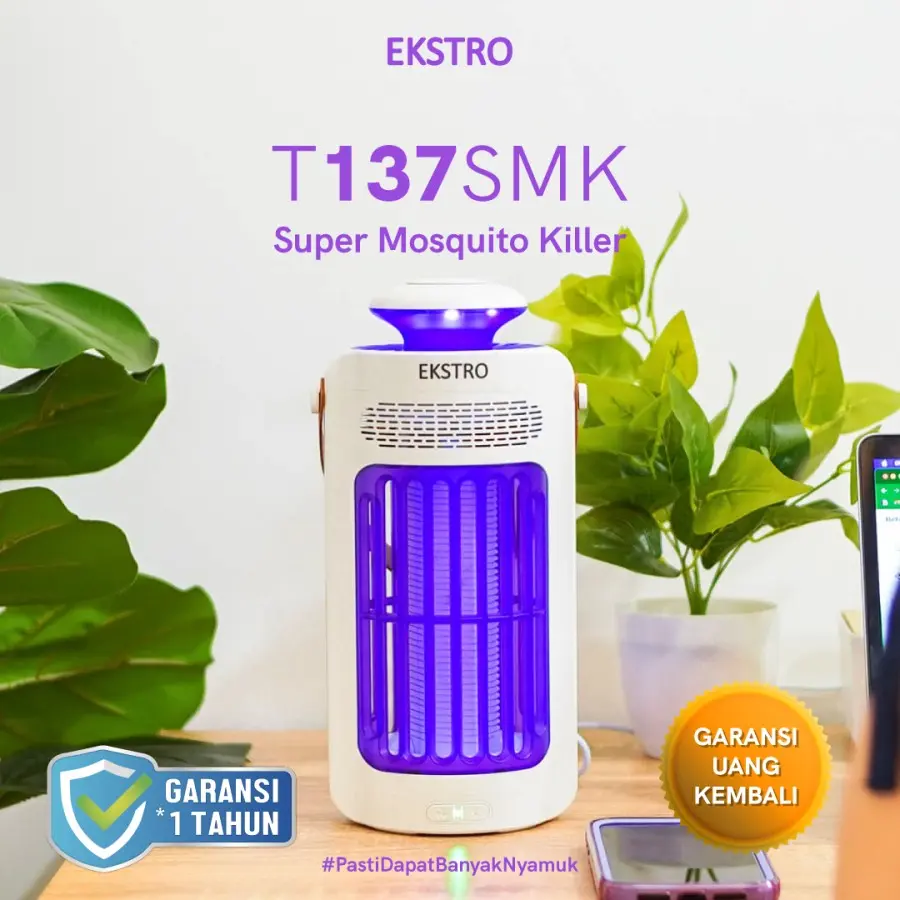Ekstro T137SMK Super Mosquito Killer - Perangkap Nyamuk Lampu Penangkap