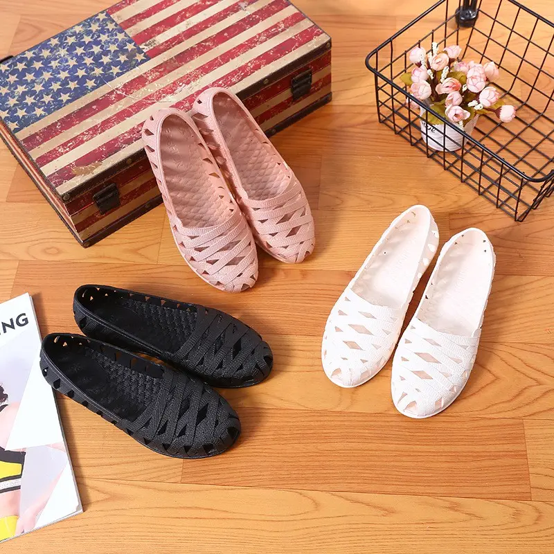 Giày nhựa nữ đi mưa đi biển lội nước chất liệu siêu nhẹ êm chân Shoes 0
