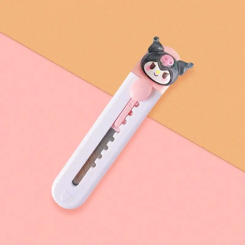 Mini cutter karakter lucu bentuk kartun lucu/pisau kecil kartun kuromi melody alat tulis kreatif 5