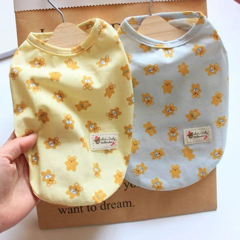 Quần áo cho thú cưng, thiết kế chống trượt, mùa Lò Xo và mùa thu cao cấp, áo vest không tay mỏng, thích hợp cho mèo và chó, phong cách Ins, Teddy, Bichon, chó Nhỏ trang phục mùa hè, chống rụng lông 1