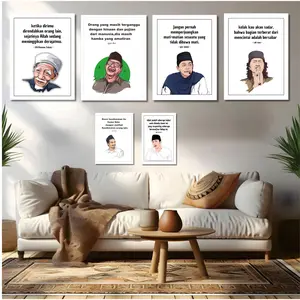 HIASAN DINDING QUOTES PARA ULAMA - POSTER 15x20  20x30 CM MDF 6M - DEKORASI RUANGAN KANTOR KAMAR RUANG TAMU CAFE - SUPER MURAH KHMAIMUNZUBAIR GUSBAHA GUSIQDAM seni moder