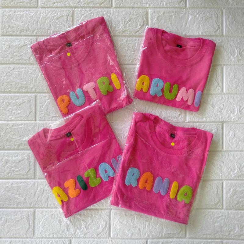 Product Introduction of kaos nama anak bahan Katun kombad adem untuk anak laki-laki dan perempuan usia 0-13 tahun lengan pendek 31