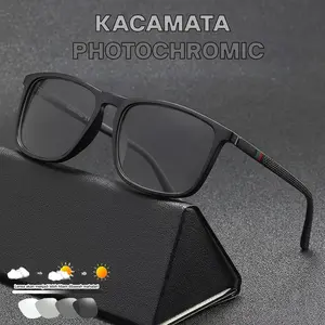 Kacamata Photochromic Fashion Korea Retro Anti Blue Light Anti Radiasi Model untuk Pria dan Wanita 777 Photochromic Glasses Myopia Fotokromik Glasses Optik Mandiri Amanah