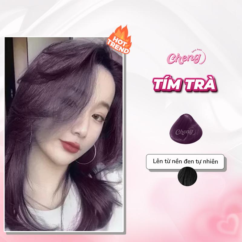 Thuốc Nhuộm Tóc Màu TÍM TRÀ Không Tẩy | Chenglovehair, Chenglovehairs
