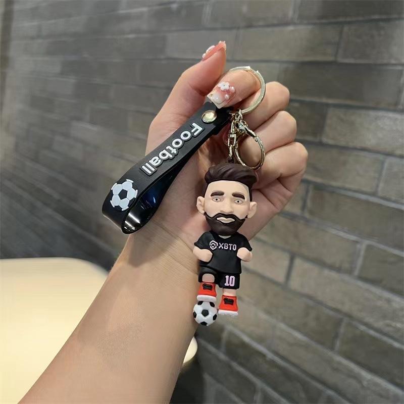 Product Introduction of No.10 football star keychain, cartoon Messi doll pendant, ornament bag, car keychain, gift 7