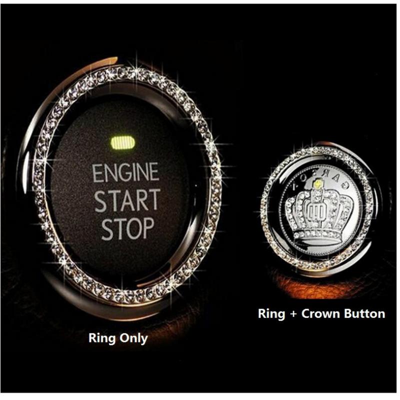 Ring Bingkai Tombol Kunci Start Engine Chorme Kristal Grade A DAD Series Limited Edition 1