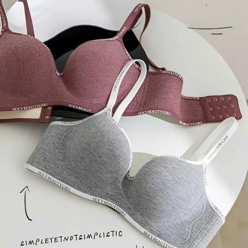 Áo Lót Nữ Su Mút Dày 4-5cm Không Gọng Mềm Mại Thoải Mái Nâng Đẩy Vòng 1 Phối Cotton Tăm Chữ Thoáng Mát Cá Tính[AN502] 6