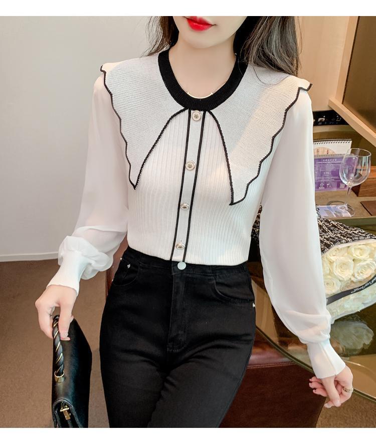 Product Introduction of Áo Len Nữ, Cổ Búp Bê Trông Trẻ Trung Dễ Thương, Màu Hồng, Áo Lớp Nền Dệt Kim, Có Thể Mặc Bên Trong, Hàng Mới Về Mùa Xuân 2024 27