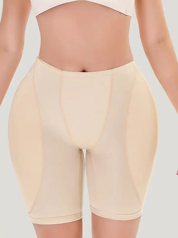 Women's Solid High Waist Shapewear Shorts, Tummy Control Butt Lifting Shapewear Bottoms, Women's Shaper for Daily Wear 3