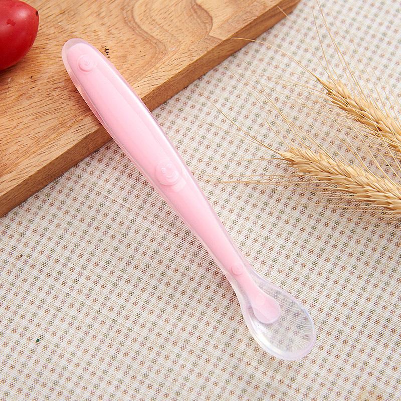 Product Introduction of Baby Silicone Spoon Training Spoon Baby Feeding Soft Spoon Silicone Spoon Tableware Suit Maternal and Child Supplies 13