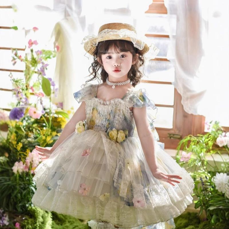 Váy Công Chúa Lolita Mùa Hè Cho Bé Gái, Phong Cách, Váy Phồng Mới, Váy Trẻ Em, Cổ Tích, Năm 2025 7