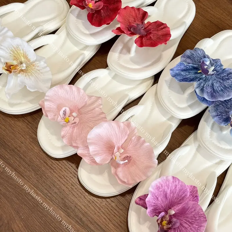 (Có sẵn) Dép xỏ ngón hoa lan CÁNH XOĂN nhiều màu, thích hợp đi du lịch, đi biển.