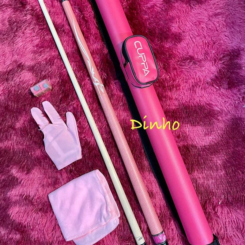 Combo Cơ Bida Cuppa Pink S9 Chính Hãng . Full Phụ kiện Gậy Bida Nữ